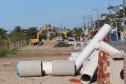 Foto de obras da orla de Pontal do Paraná