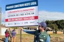 Foto de instalação de placas pelo IAT