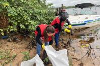 Toneladas de resíduos são retirados de manguezais no Litoral do Paraná 