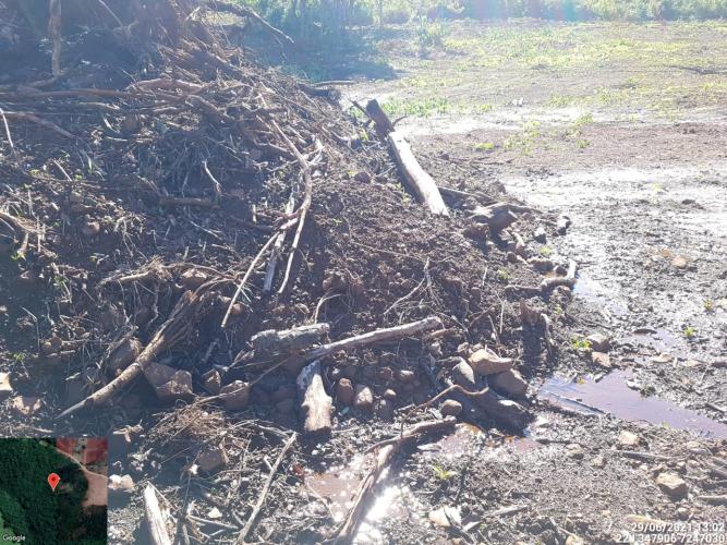 Fiscais do Instituto Água e Terra (IAT) identificaram mais de 100 hectares (ha) de desmatamento na região Centro-Sul do Estado, na última semana. O IAT é um órgão vinculado à Secretaria do Desenvolvimento Sustentável e do Turismo (Sedest). - Curitiba, 05/07/2021 - Foto: SEDEST/IAT