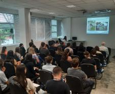 Treinamento dos servidores do IAT na sede administrativa da Sanepar em Curitiba.