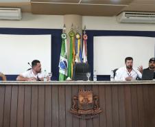 O engenheiro ambiental do IAT, Altamir Hacke, explicou durante sessão na Câmara de Vereadores de Guaratuba como vai funcionar a parceria ambiental com o município