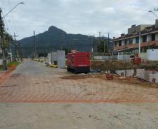 Foto de local de obra de microdrenagem