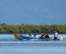 Foto de barco em lago
