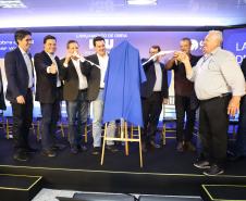 O governador Carlos Massa Ratinho Junior participou nesta terça-feira (19) do evento de início das obras de ampliação do Aeroporto Internacional de Foz do Iguaçu – Cataratas, no Oeste.