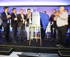 O governador Carlos Massa Ratinho Junior participou nesta terça-feira (19) do evento de início das obras de ampliação do Aeroporto Internacional de Foz do Iguaçu – Cataratas, no Oeste.