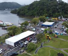 Foto aérea do evento