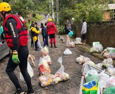 Apoio logístico e resgate de animais: IAT ajuda vítimas da enchente em União da Vitória 