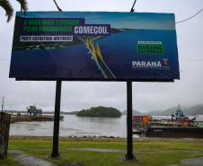 Placa de Inicio de obras em Matinhos