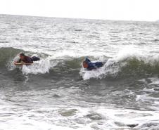 Surfistas surfando