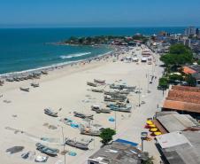 Praia de Matinhos em vista aérea