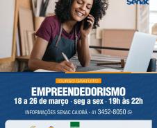 ANÚNCIO VAGA PARA CURSO DE TECNICA EM EMPREENDEDORISMO 