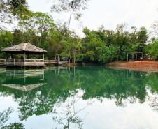 vista paradisíaca do lago da rppn