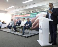 Everton Souza durante fala no evento de posse