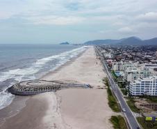 VISTA AÉREA CONSTRUÇÃO DA ORLA DE MATINHOS