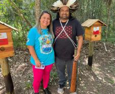 Foto de Ana Letícia Lowen com Eloy