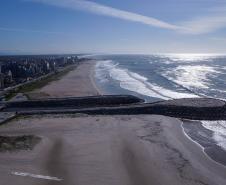 vista aérea obras em matinhos 