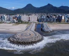 vista aérea obras em matinhos 