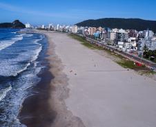 vista aérea obras em matinhos 