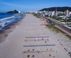vista aérea obras em matinhos 