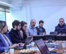 Foto da reunião de indenização da Petrobras