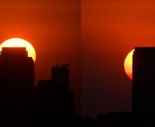 CIDADE NO POR DO SOL