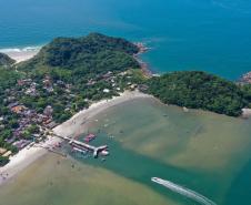 Foto aérea da Ilha do Mel
