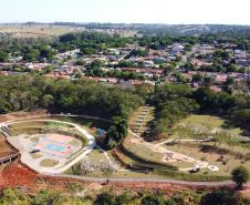 Foto aérea de parque urbano de cianorte