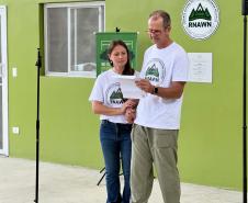 Foto de cerimônia de inauguração da área de preservação