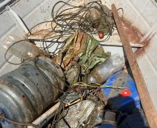 Foto de operação de fiscalização de pesca