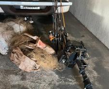 Foto de operação de fiscalização de pesca