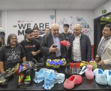 Fotos de visita do Secretário à Fiep