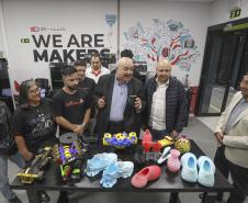 Fotos de visita do Secretário à Fiep