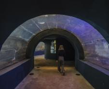 Fotos da visita do secretário ao aquário em construção