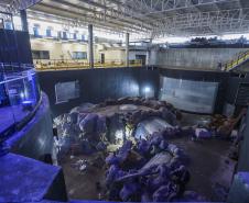 Fotos da visita do secretário ao aquário em construção