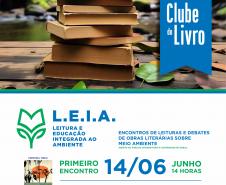 Foto de material informativo do clube do livro