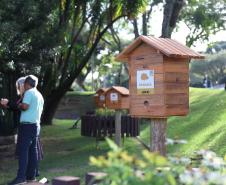 Foto de cerimônia de instalação de novo meliponário