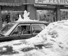 Foto de neve na cidade de Curitiba