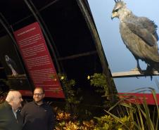Foto de exposição sobre fauna ameaçada