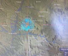 Foto de radar meteorológico do Simepar