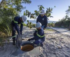 Foto de obras de saneamento