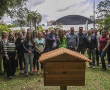 Foto de cerimônia de instalação de meliponários