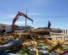 IAT define pontos para destinação dos resíduos gerados pelo tornado em Rio Bonito do Iguaçu