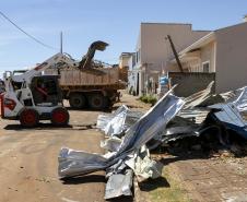 IAT define pontos para destinação dos resíduos gerados pelo tornado em Rio Bonito do Iguaçu