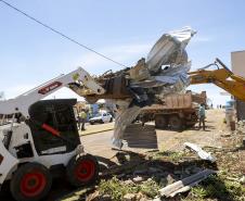 IAT define pontos para destinação dos resíduos gerados pelo tornado em Rio Bonito do Iguaçu