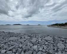 Obra do molhe de Pontal do Paraná alcança 99% e será finalizada nos próximos dias