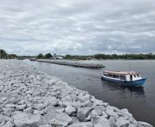 Obra do molhe de Pontal do Paraná alcança 99% e será finalizada nos próximos dias