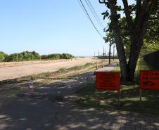 Foto de obras da orla de Pontal do Paraná