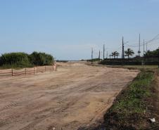 Foto de obras da orla de Pontal do Paraná