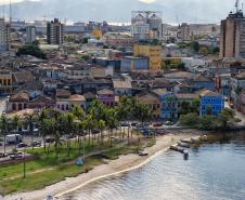 Foto aérea do litoral paranaense